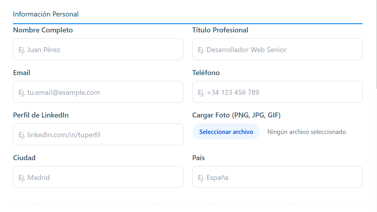 Crea tu currículo fácilmente