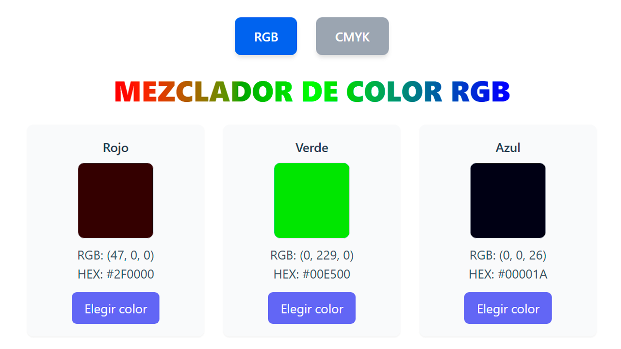 Crea tus propias muestras con RGB y CMYK