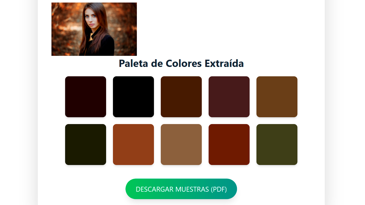 Consigue una muestra de color de tu imagen