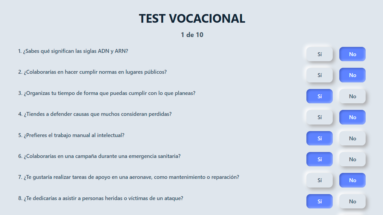 Test Vocacional Completo